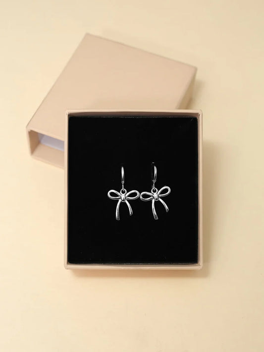 Rivka Earrings – Delicate Pearl & Alloy Charm